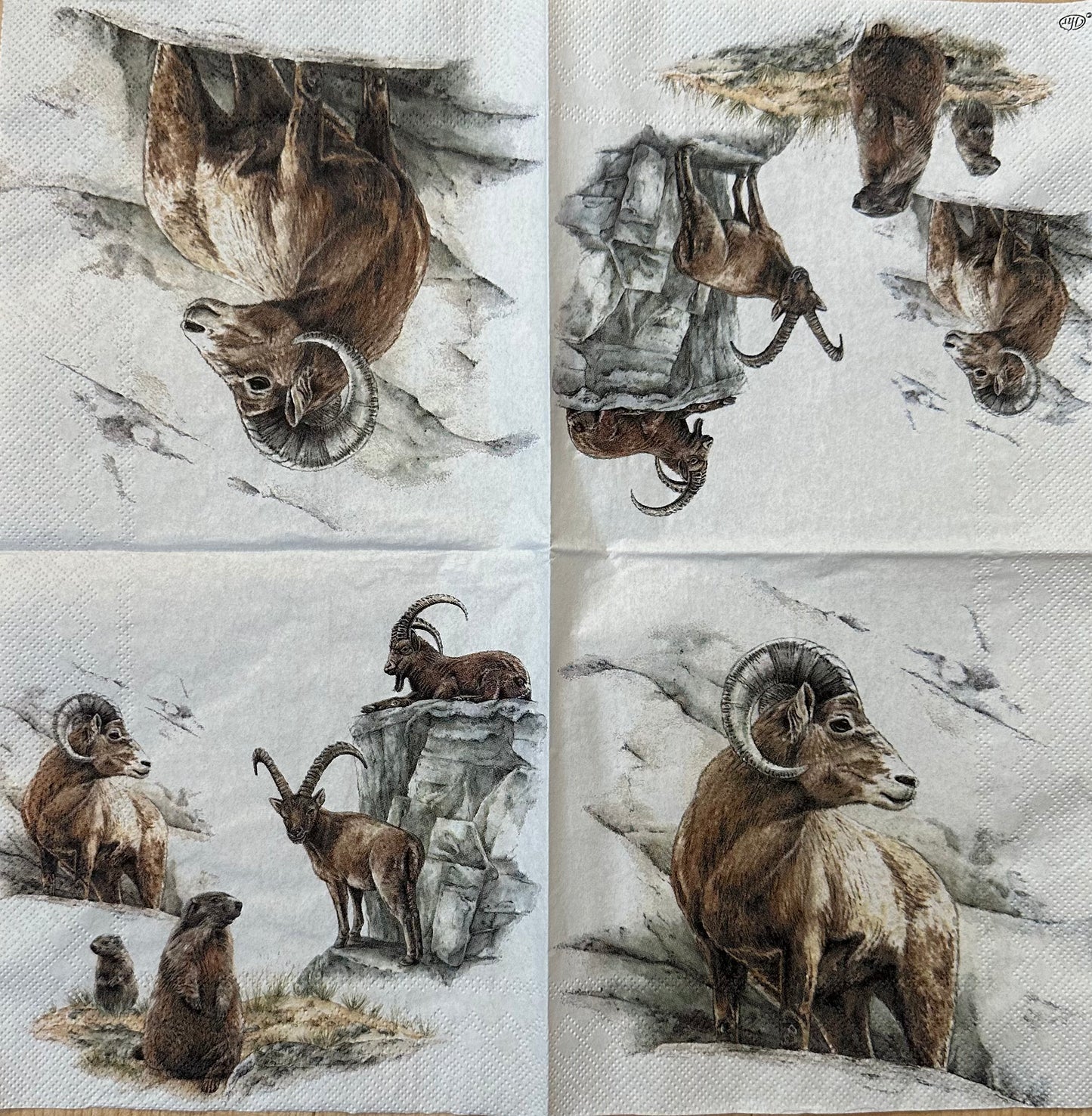 Fauna de montaña - Servilleta