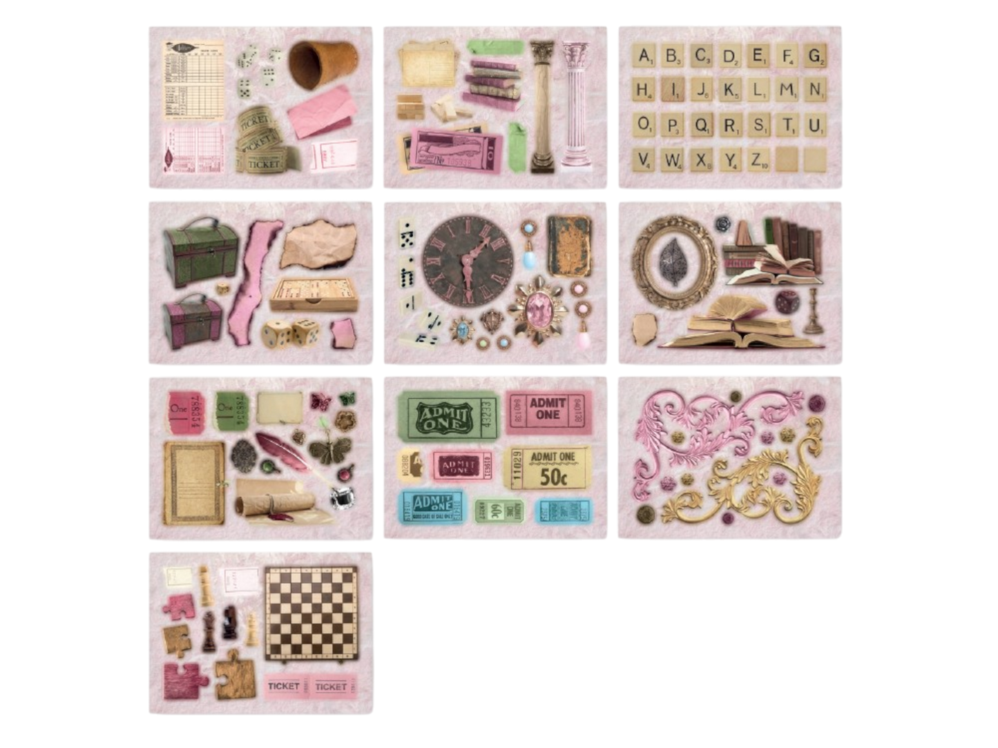 Die Cut Pad 170 gsm - Vintage Games