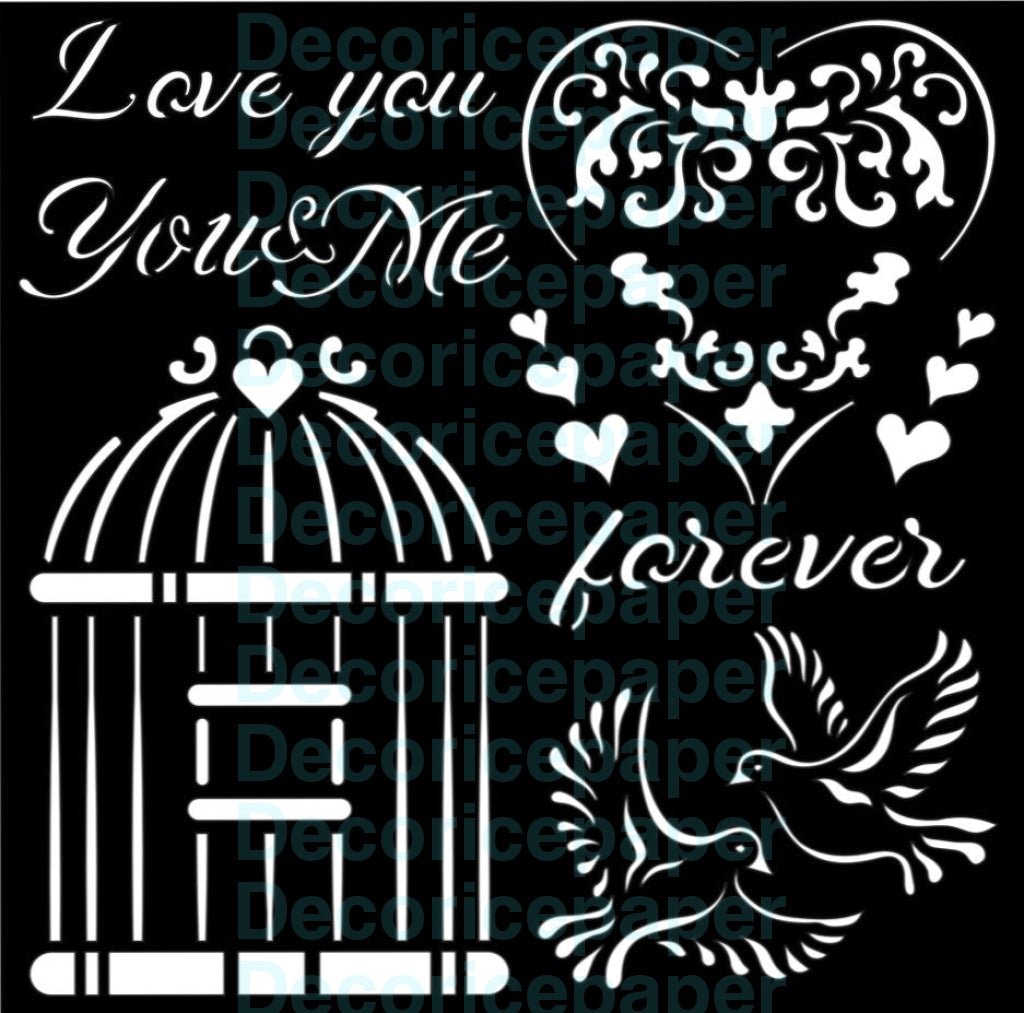 You And Me Love Me- Stencil