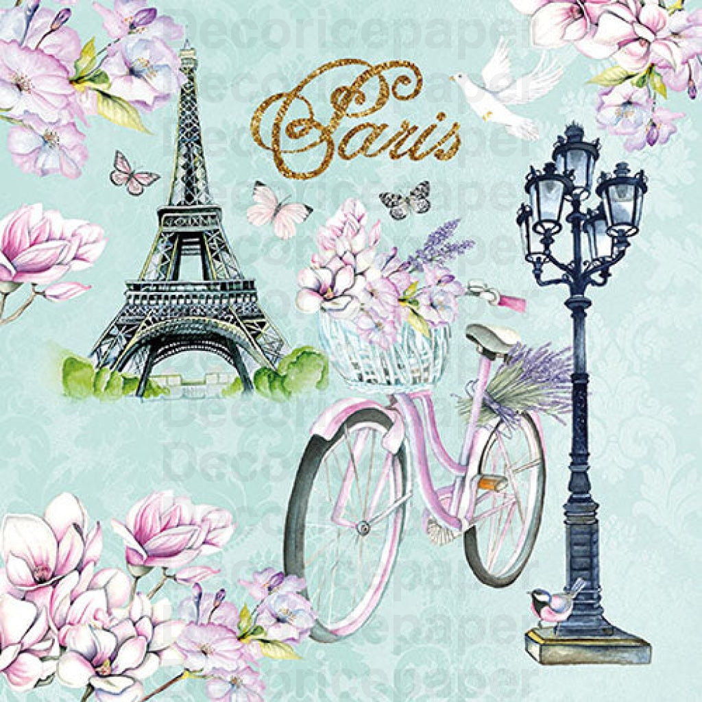 Bike In Paris Napkin