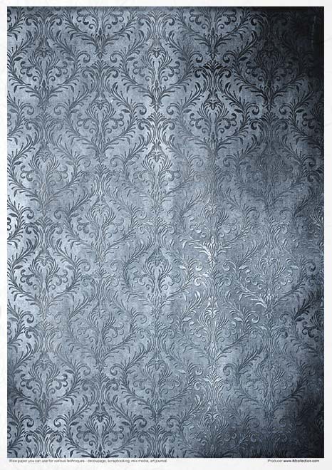 Decorative patterned wallpaper with intricate design on a dark background