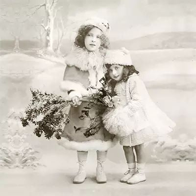 2 Girls Winter Christmas - Napkin