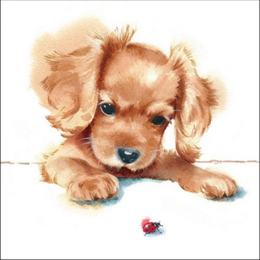 Puppy and Ladybird - Napkin