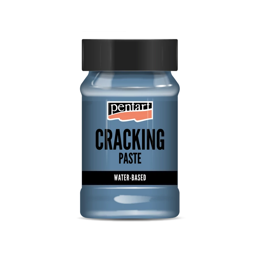 Jar of Pentart Silvery blue Cracking Paste 