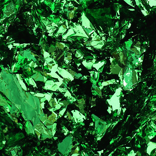 Close-up of green foil