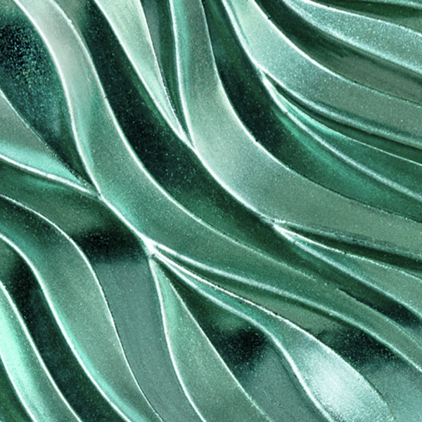 Close-up of green wavy pattern