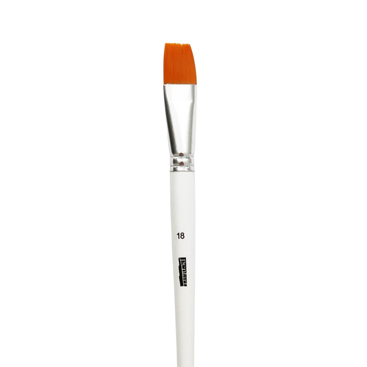 Paintbrush with orange bristle head