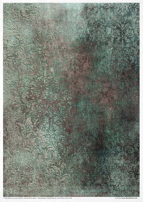Textured green and brown patterned paper