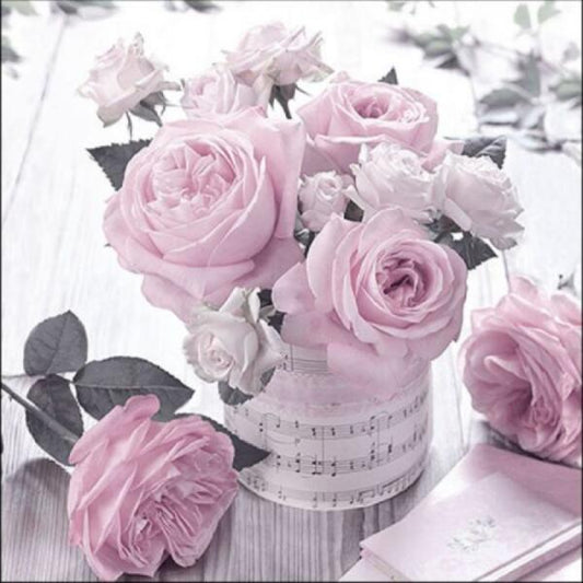 Music Roses Vintage - Napkin