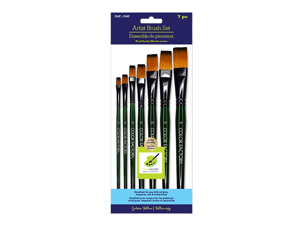 Artist Brush Set of 7 - Flat