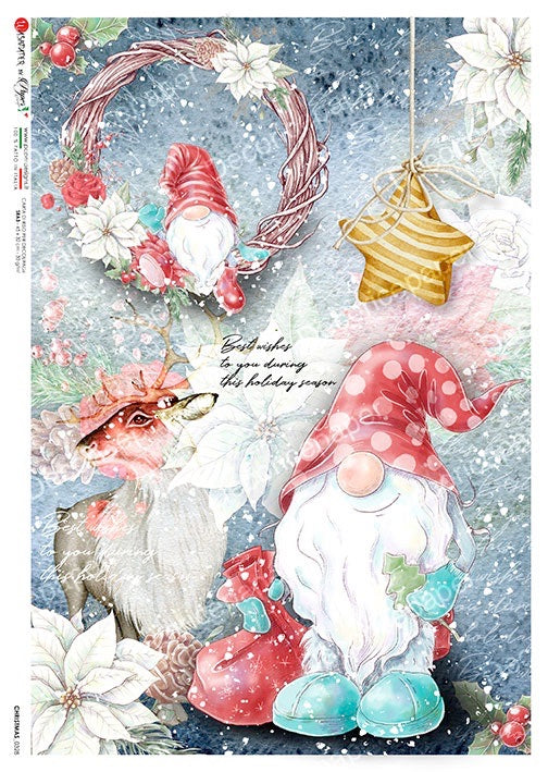 Noël 0328 - Papier de riz A5 (5.8"x8.3")