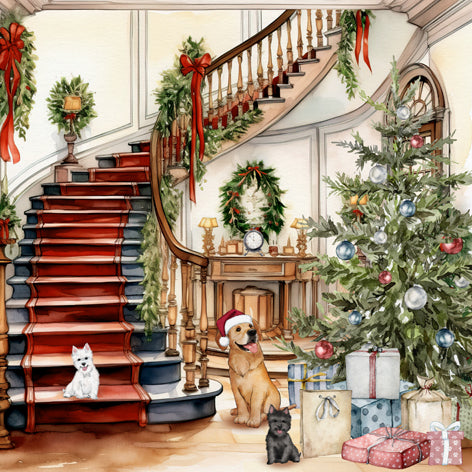 Cozy Christmas House  - Napkin
