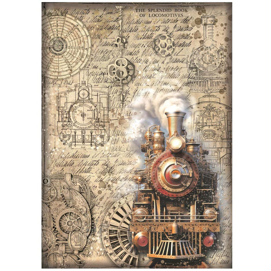 Sir Vagabond in Fantasy World Train  DFSA4845 - Rice paper A4