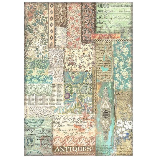 Tela de patchwork Brocante Antiques DFSA4852 - Papel de arroz A4