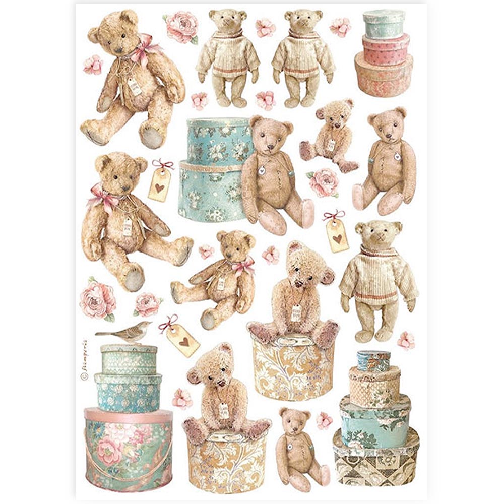 Teddy Bears DFSA4928 - Rice paper A4