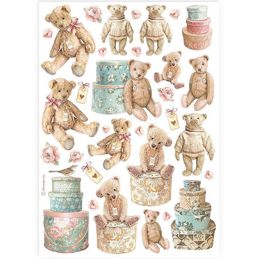 Teddy Bears DFSA4928 - Rice paper A4