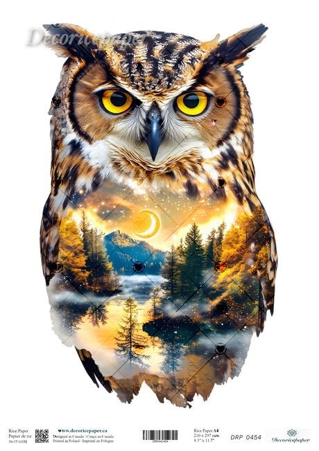 DRP0454 - Night in the Pines Rice Paper A4