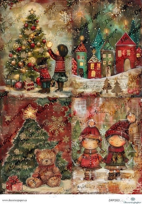 DRP263 - Cute Christmas Rice Paper A4