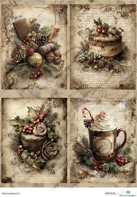 DRP335 - Christmas Sweets Rice Paper A4