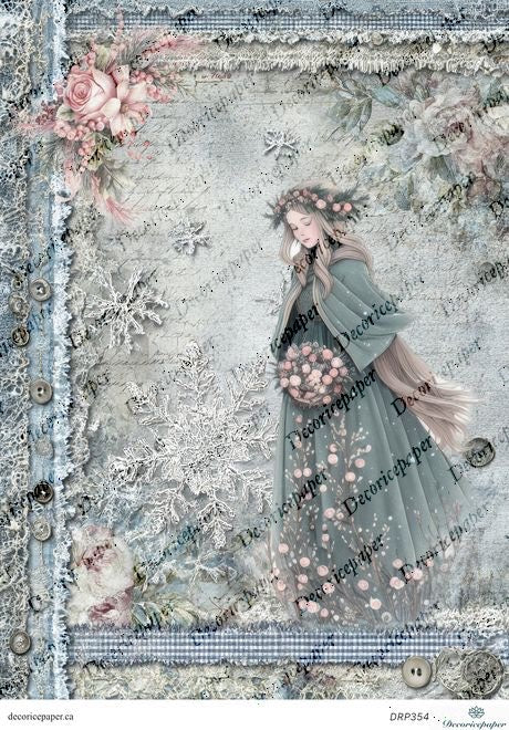 DRP354 - Winter Fairy Tale - Rice Paper A4