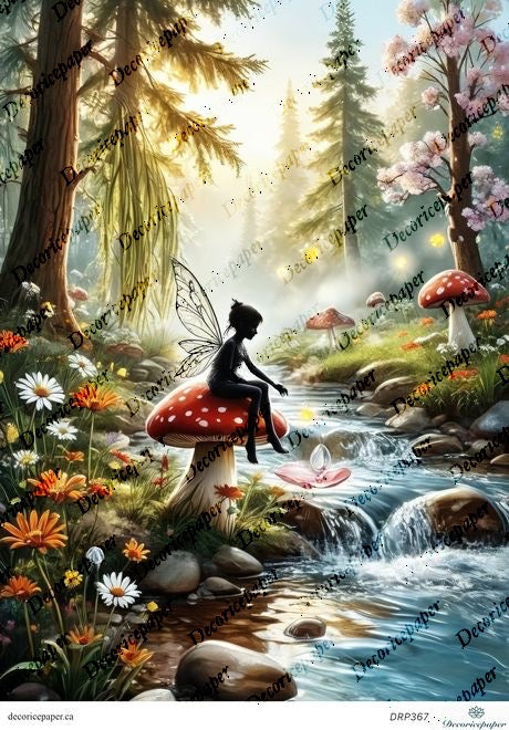 DRP367 - Fairy in the Forest - Rice Paper A4