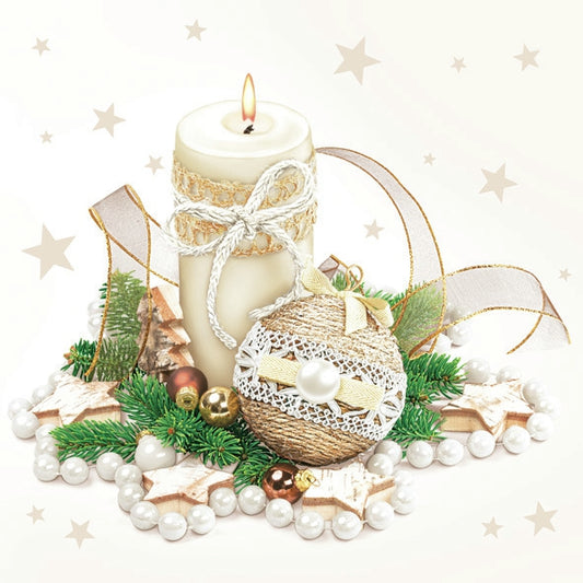 Eco Bauble & Candle - Napkin