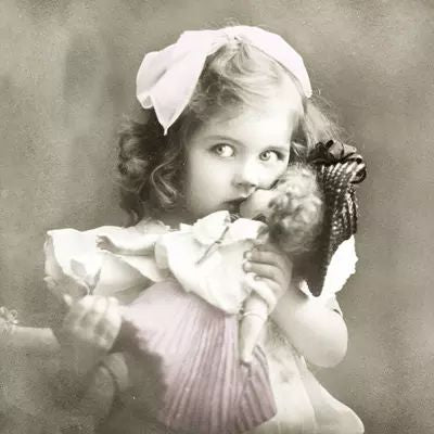 Girl with Doll - Napkin