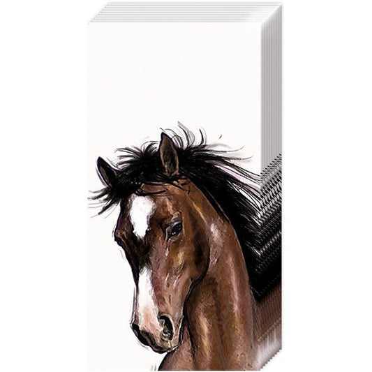 Decorative horse illustration on tissue paper
