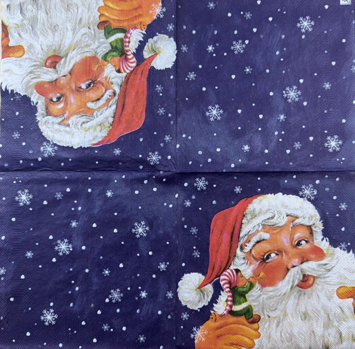 Santa and Elf - Napkin