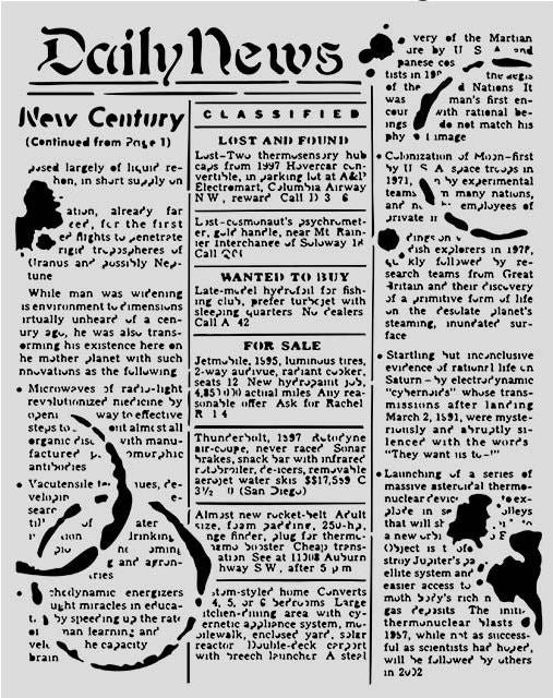 Vintage newspaper stencil