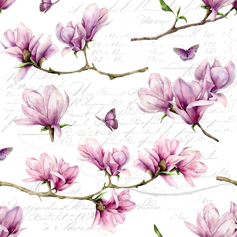 Magnolia & Butterfly - Napkin