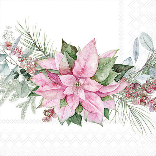 Pink Poinsettia - Napkin