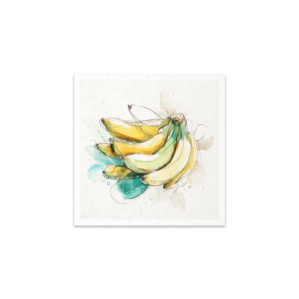 Artistic illustration of bananas on a white background