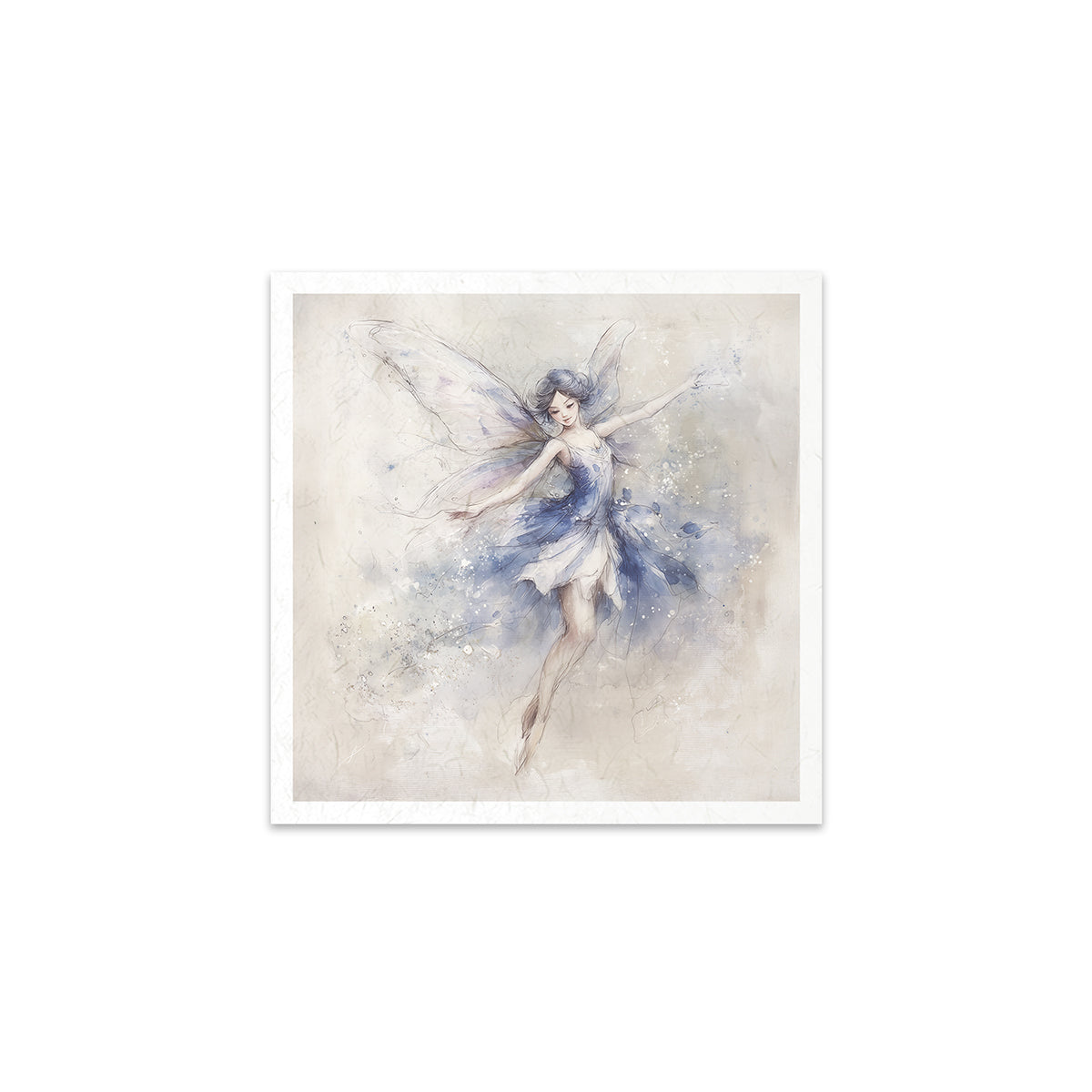 Fairy with a soft, pastel colour palette on a textured background