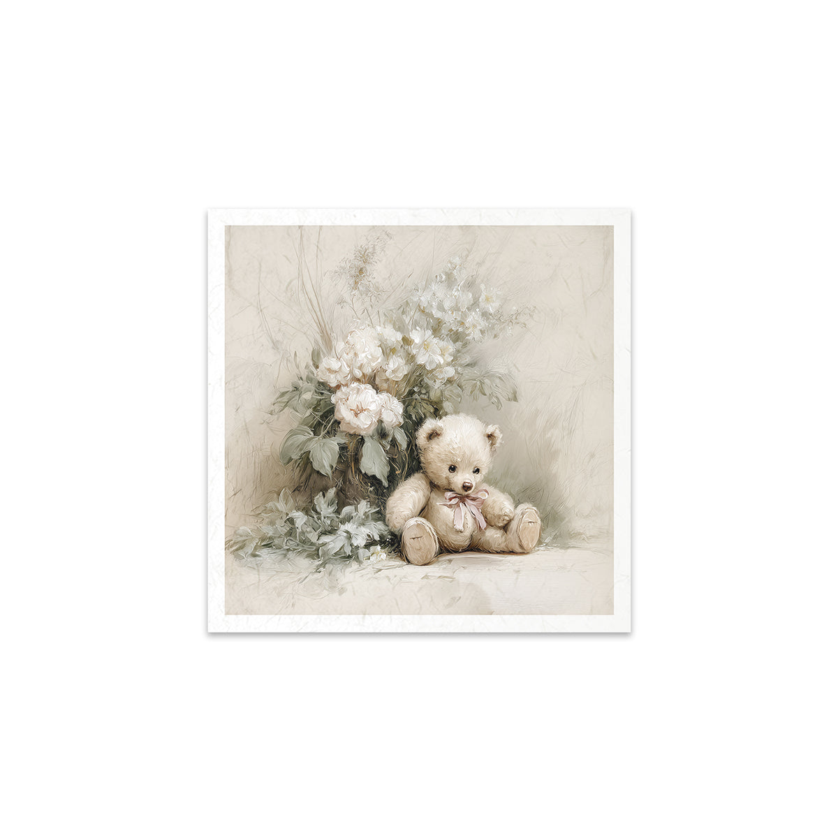 Teddy bear with flowers