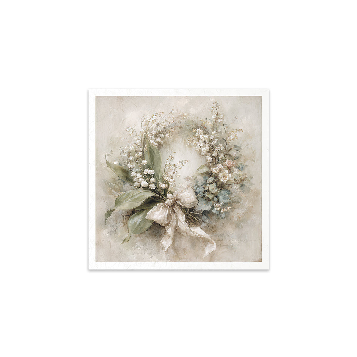 A floral arrangement with a bow on a white background