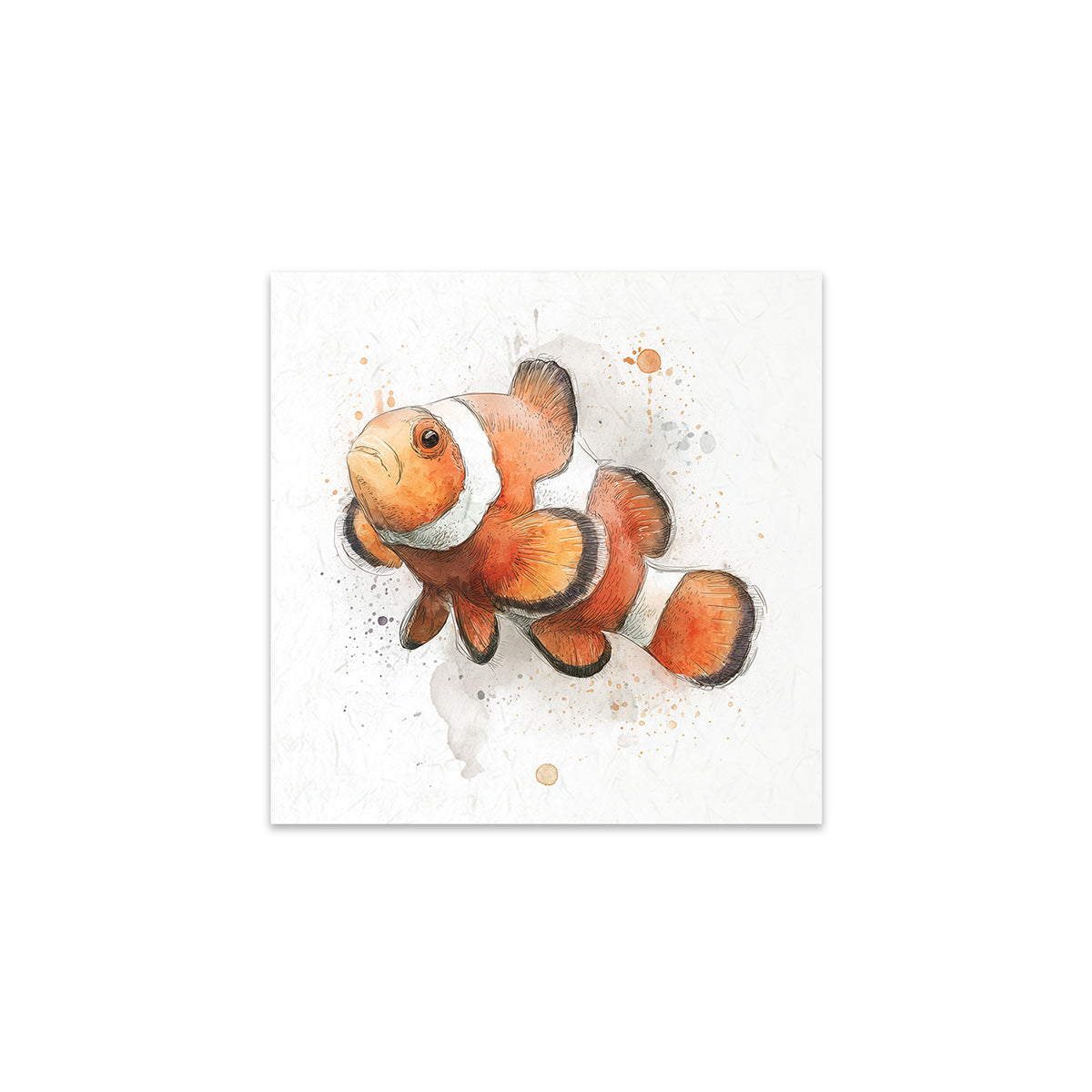 Illustration of a clownfish on a white background