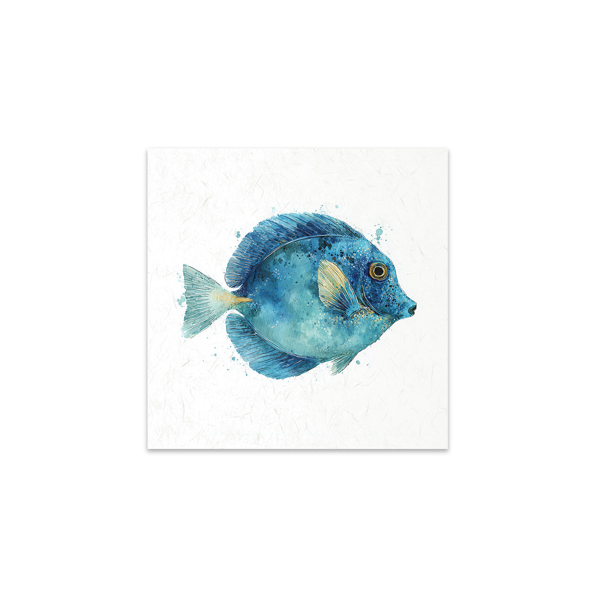 Blue fish illustration on a white background