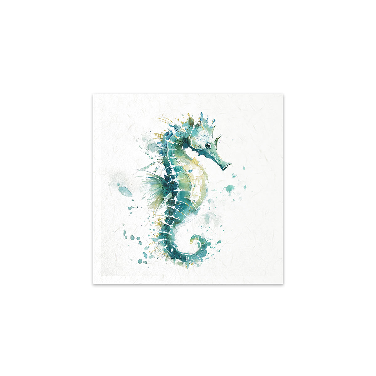 A seahorse on a white background