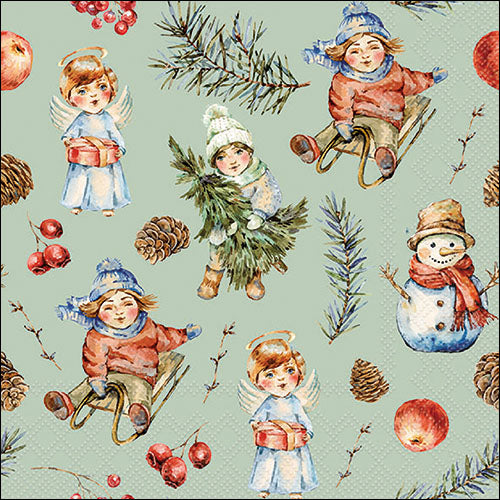 Playing Outside GREEN - Napkin