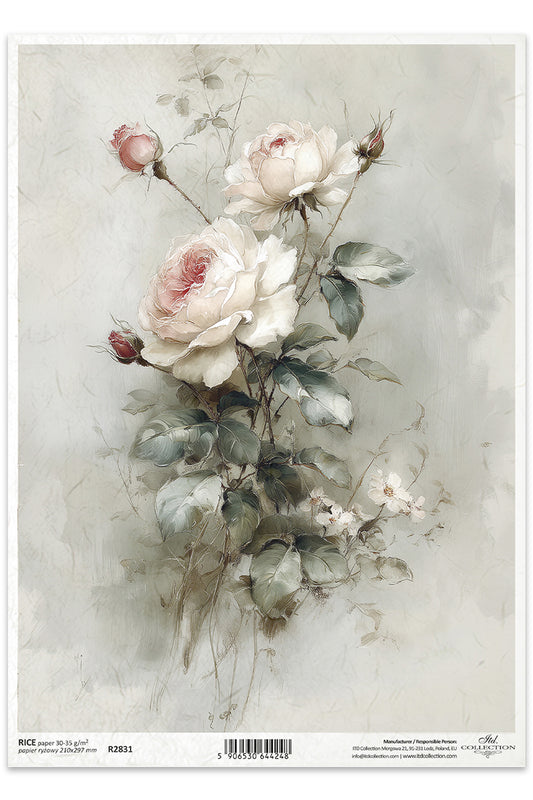 Artistic depiction of flowers on a textured background