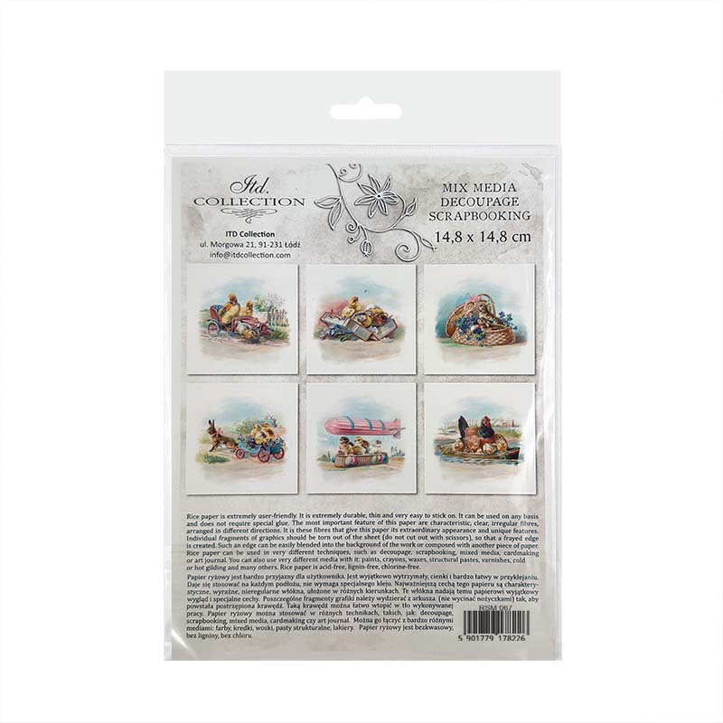 Packaged mini rice paper set with illustrations