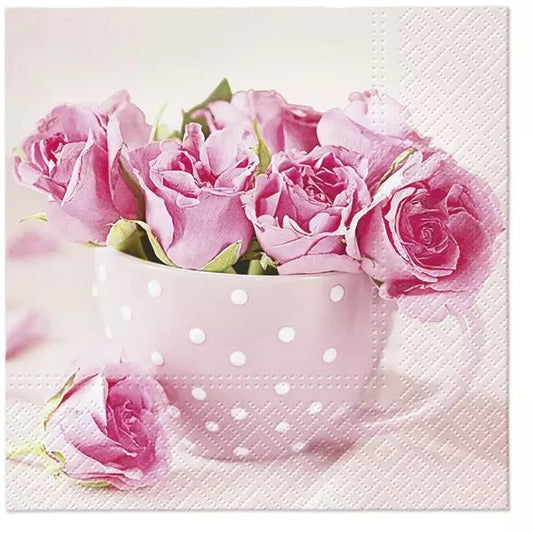 Roses in a Cup - Napkin