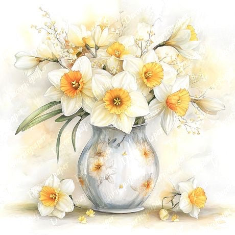 S006 - Sweet Daffodils - Mini Rice Paper Set