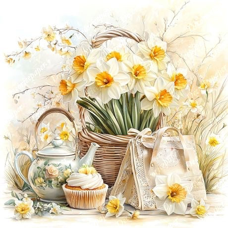 S006 - Sweet Daffodils - Mini Rice Paper Set