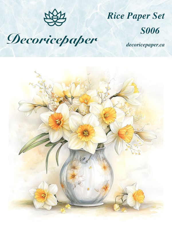 S006 - Sweet Daffodils - Mini Rice Paper Set