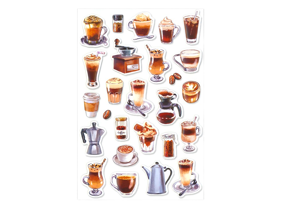 3D Pop-Up Stickers - Coffee Time