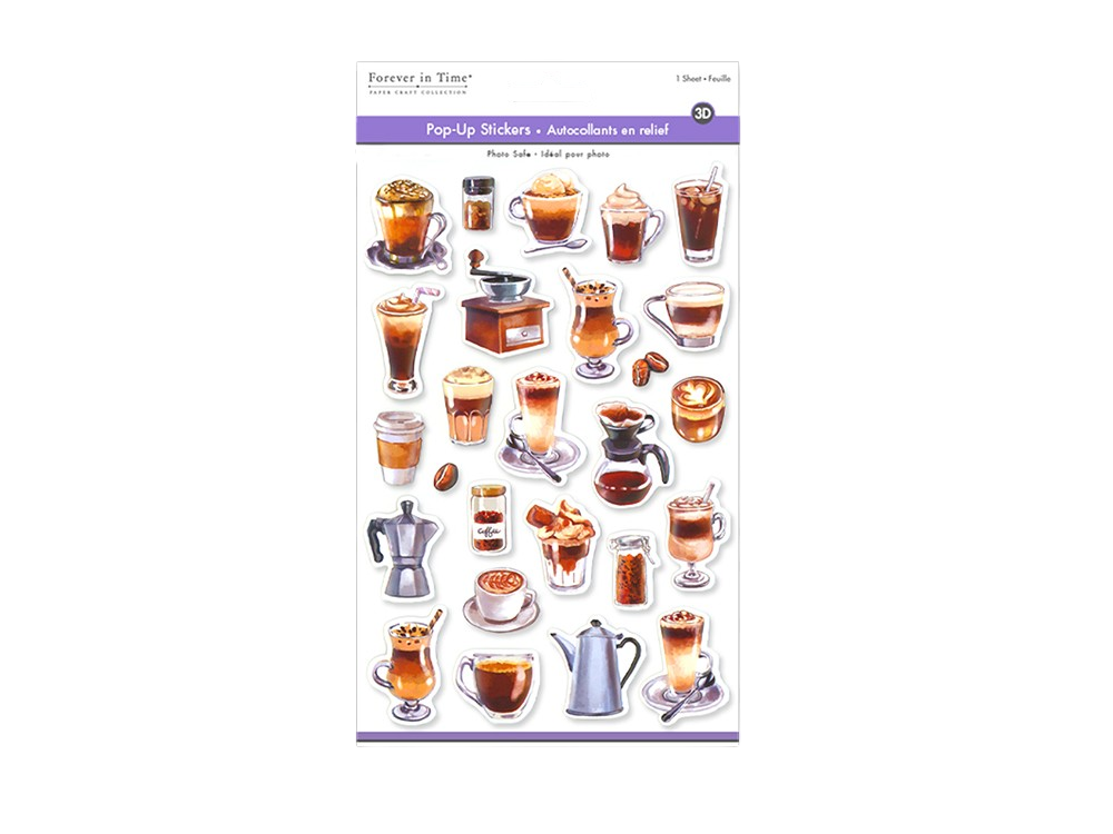 3D Pop-Up Stickers - Coffee Time