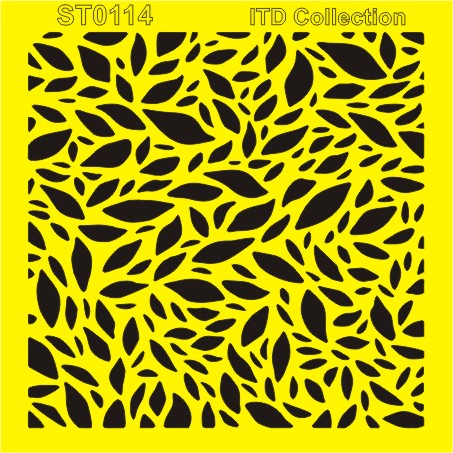 Black leaf pattern on a yellow background.