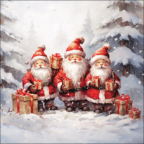 Santa Triplets - Napkin